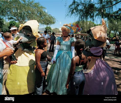 Theme Park with Characters Stock Photo - Alamy