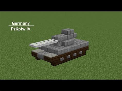 Minecraft Panzer Iv Tutorial Youtube