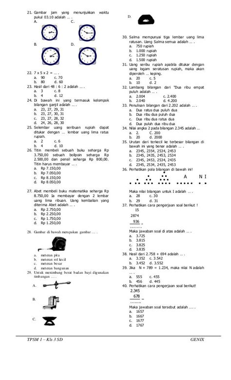 Bank Soal Matematika Kelas 6 Homecare24