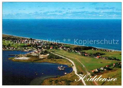 Ak Ansichtskarte Insel Hiddensee Luftaufnahme Vitte Kat Insel