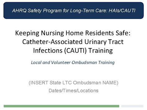 Ahrq Safety Program For Longterm Care Haiscauti Keeping