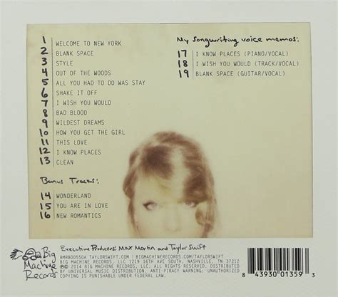 Taylor Swift 1989 Song List