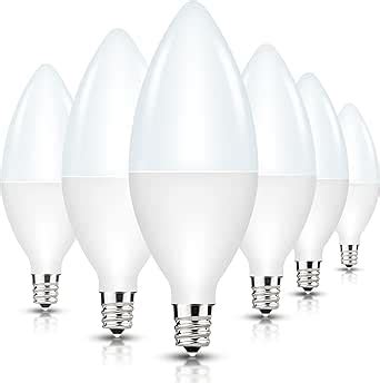 E12 Ceiling Fan LED Light Bulb 6 Pack Jandcase LED Candelabra Bulb