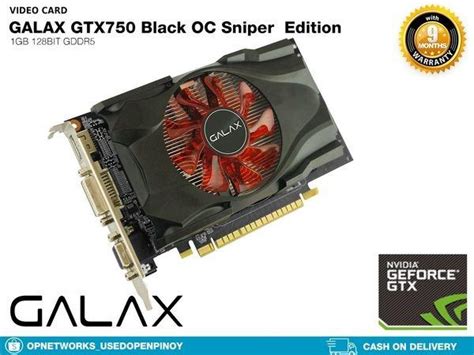 Galax Geforce Gtx 750 Black Oc Sniper Edition 1gb Gddr5 128bit Gaming