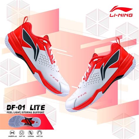 Li Ning รองเท้าแบดมินตัน Df 01 Lite Ayzt005 Badminton Shoes Shopee Thailand