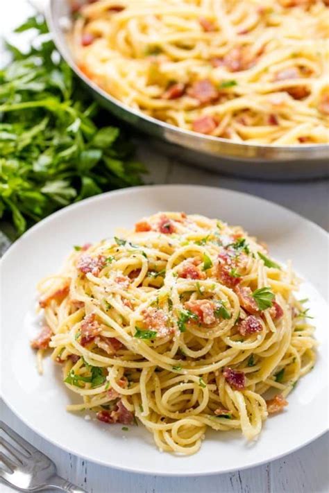 Authentic Pasta Carbonara Is Easy To Make Full Of Bacon Flavor And