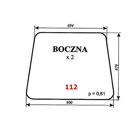 Szyba Boczna MF 255 Kabina Lubsko Wariant