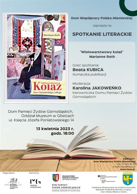 Spotkanie literackie Wielowarstwowy kolaż Marianne Roth Dom