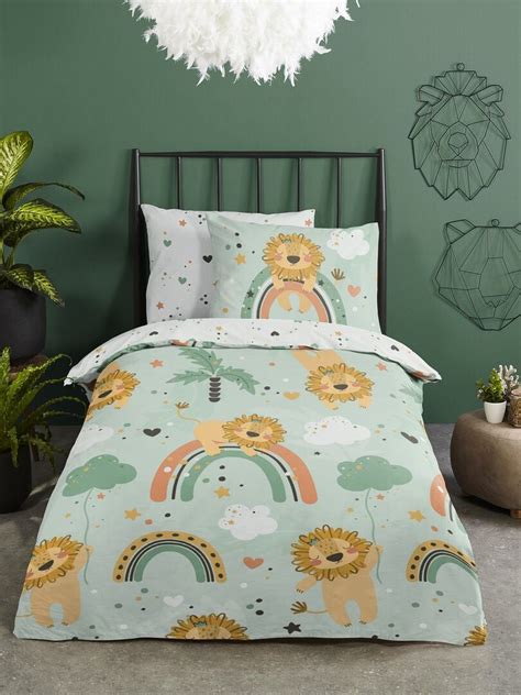 Parure De Lit Enfant Lion Vert Kiabi