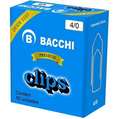 Clips Bacchi Galvanizado N Premium Unidades Pacote C Caixas