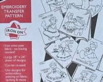 Nursery Rhymes Aunt Martha S Vintage Embroidery Hot Iron Transfer