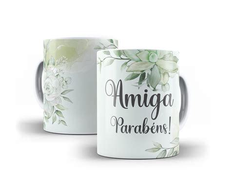 Caneca Amiga Parabéns Elo7 Produtos Especiais