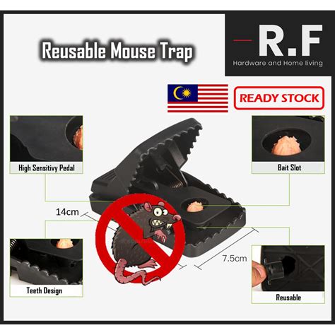 Premium Reusable Rat Catching Mice Mouse Trap Perangkap Tikus Bait