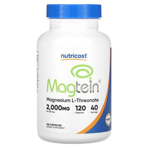 Nutricost Magtein 2 000 Mg 120 Capsules 666 Mg Per Capsule