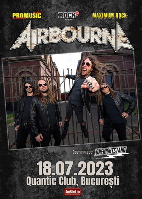 Concert Airbourne în Quantic program și reguli de acces Maximum