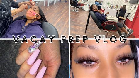 Preparing For Vacation Vlog Braids Lashes Wax Nails Etc Youtube