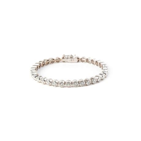 ARMBAND 18K Vitguld Med Briljantslipade Diamanter Totalt Ca 5 15 Ct