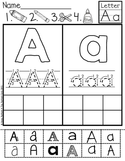 Preschool Alphabet Cut And Paste Worksheets