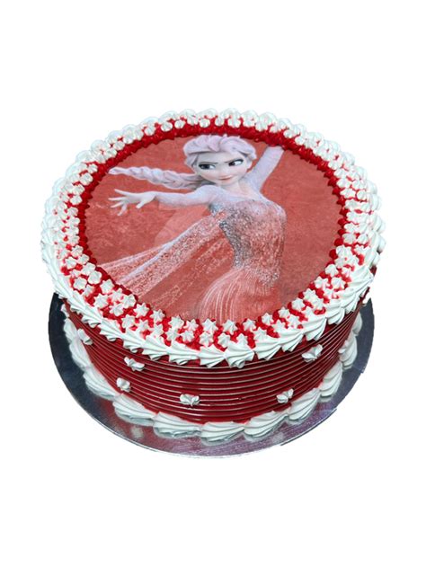 Red Elsa Cake | Elsa Frozen Theme Cake