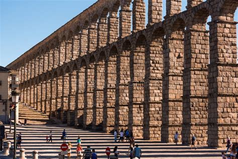 Famous Aqueduct of Segovia in Spain Editorial Photography - Image of ...