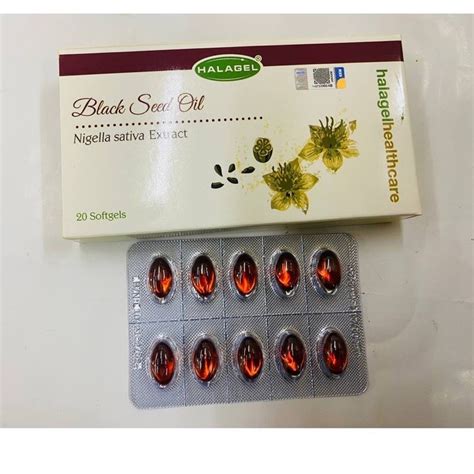 Halagel Habbatus Sauda Softgel Capsule Supplement Blackseed Oil Sunnah