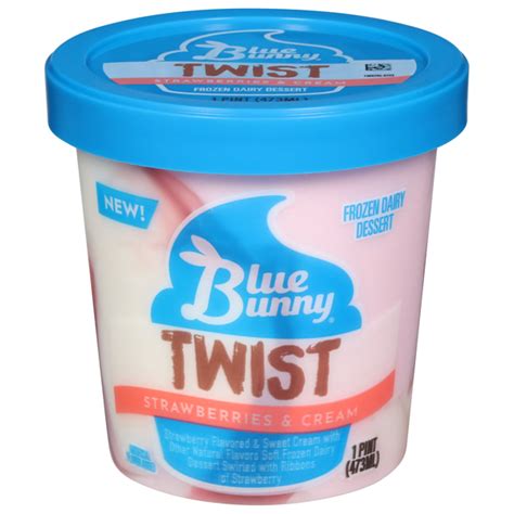 Save On Blue Bunny Twist Strawberries And Cream Frozen Dairy Dessert