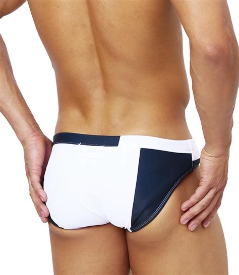 Snapklik Mens Sexy Color Blocking Swimming Bikini Swimsuit Low