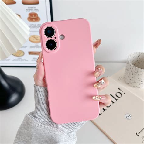 Compatible with iPhone 16 Plus Case for Women Men, Liquid Silicone Slim
