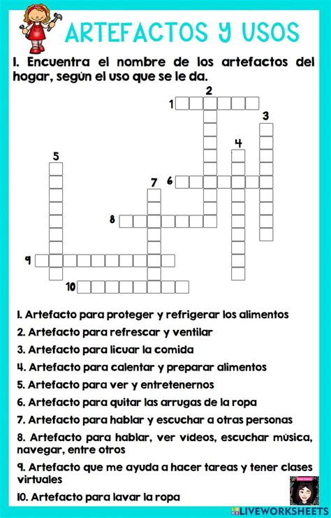 A Crossword Puzzle With Words In Spanish