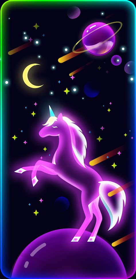 Rainbow Unicorn Neon Unicorn Hd Wallpaper Peakpx