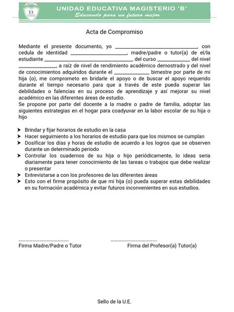 Introducir 119 Images Carta Compromiso Del Padre De Familia Viaterra Mx