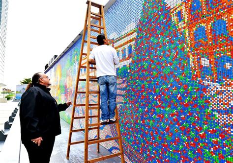 World Record: The Largest Rubik's Cube Wall Mosaic (85,794 Cubes)