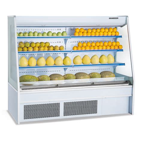 Supermarket Plug In Multideck Refrigerated Fruit And Veg Display