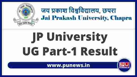 JPU Part 1 Result 2023 Check BA BSc BCom