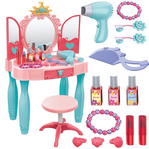 Masuta De Machiaj Pentru Fetite Beautifulgirl Kindervibe™ Cu Scaunel