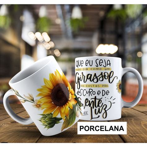 Caneca Personalizada Girassol Modelo 1 Shopee Brasil