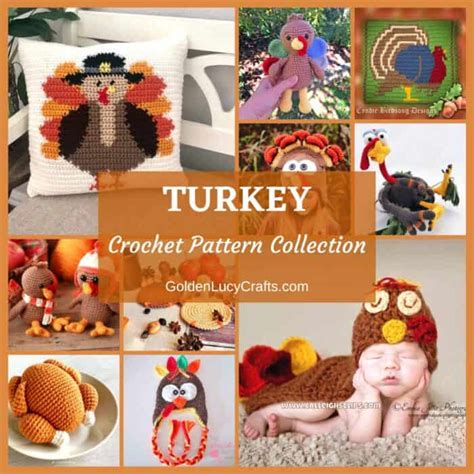 Thanksgiving Turkey Crochet Pattern Collection GoldenLucyCrafts