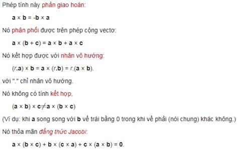 Tích Có Hướng Của 2 Vecto Là Gì Định Nghĩa Và Tính Chất