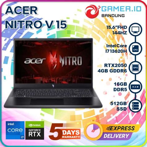 Jual Acer Nitro V 15 I7 13620h Rtx2050 16gb 512gb 15 6fhd 144hz Ips Di