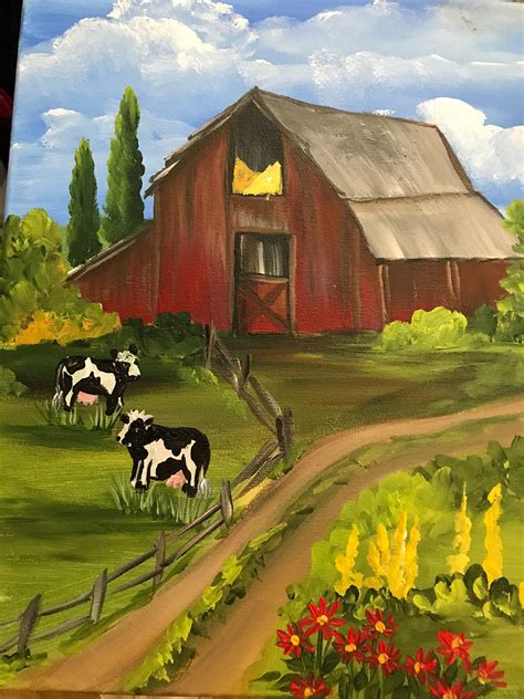 How To Paint A Fall Barn Tutorial With Decoart Americana Premium Paints