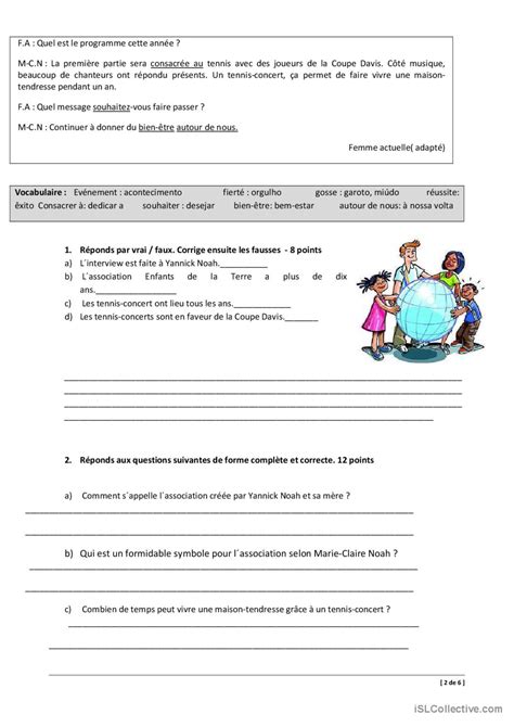 Contr Le Niveau Solidarit Compr Fran Ais Fle Fiches Pedagogiques