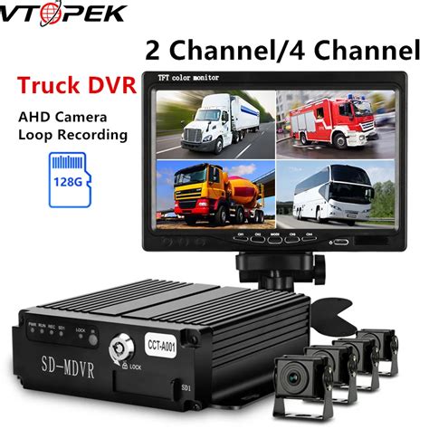 Vtopek Inch Truck Dvr Driving Video Recorders Channel Black Box