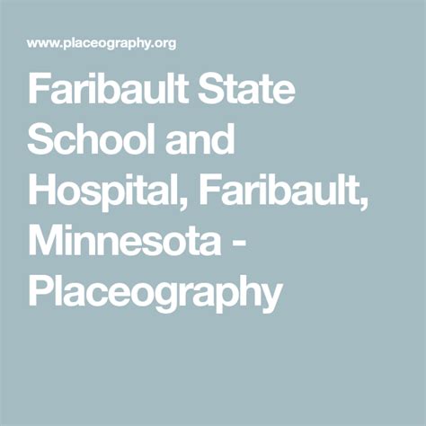 Faribault State School and Hospital, Faribault, Minnesota ...