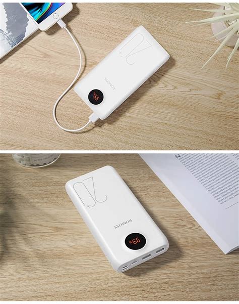 Buy Romoss Sw20 Pro Power Bank 20000mah 18w Pd Quick Charge Portable Battery Charger Powerbank