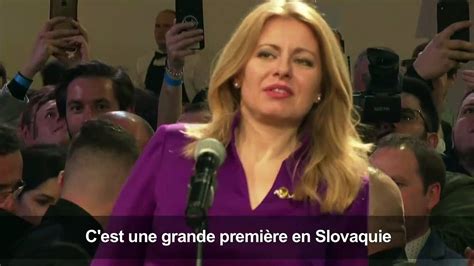 Slovaquie une avocate libérale 1ère femme présidente du pays Vidéo