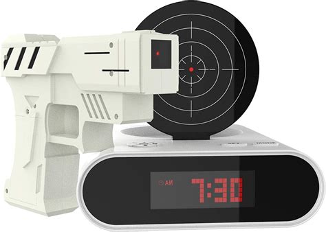 This Gun Target Alarm Clock Makes You Shoot The Target To Turn Off The