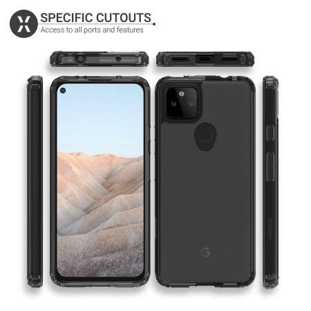 Olixar NovaShield Google Pixel 5a Protective Bumper Case Black