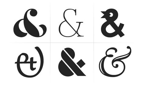 Ampersand Symbol In Different Fonts