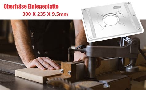 Oberfr Se Einlegeplatte Aluminium Router Tischeinsatzplatte Mit