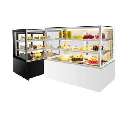 Bakery Display Counter Equipment Pastry Cake Showcase Glass Door Show